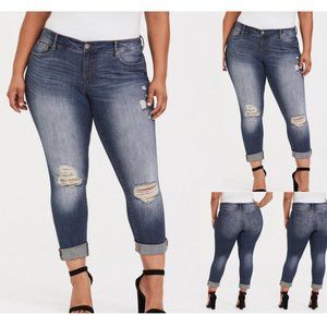 Torrid Boyfriend Straight Premium Stretch Mid-Rise Jeans sz18